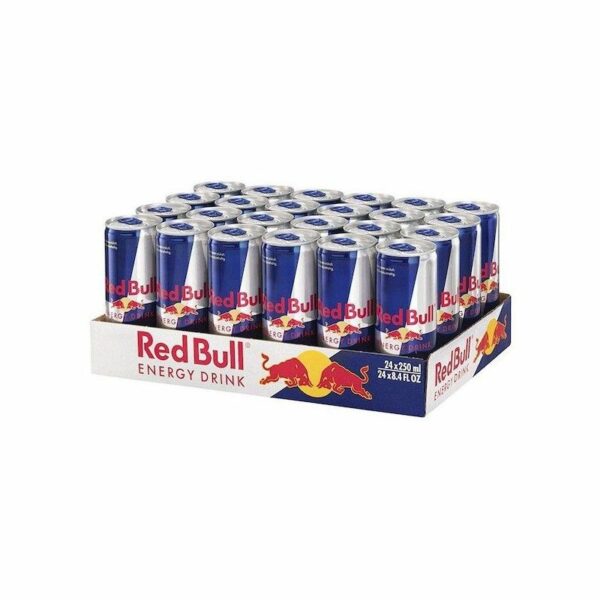 Eine Palette Red Bull Energy Drink